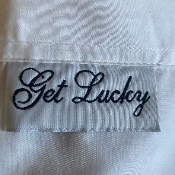 Get Lucky White Casino Cool Shirt 3/4 Length sleeve size Large - Picture 4 of 8